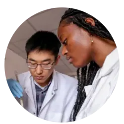 students working