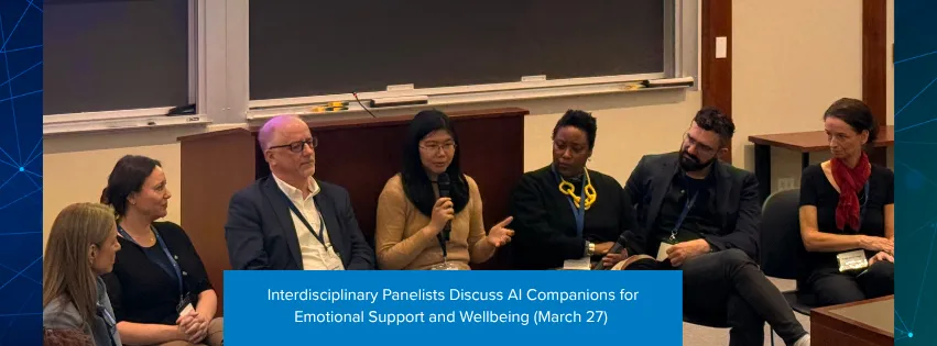 Image of the panelists from the AI Companion Workshop