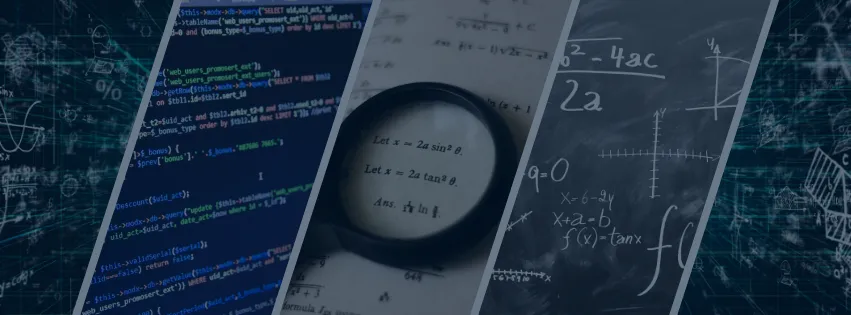 Images of math equations and code