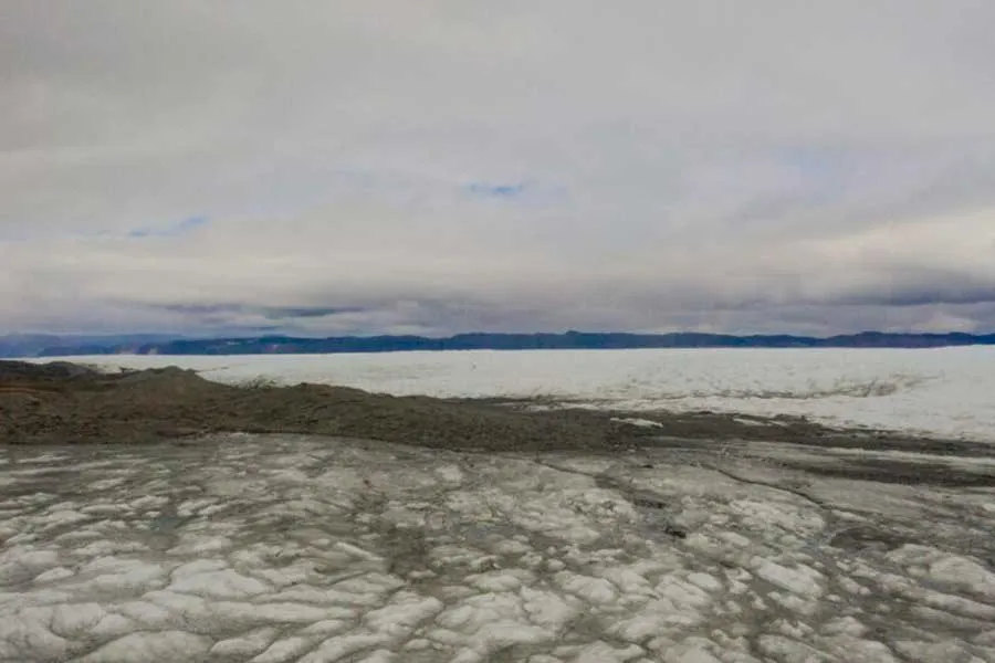 landscape photo of dry land that was once under water