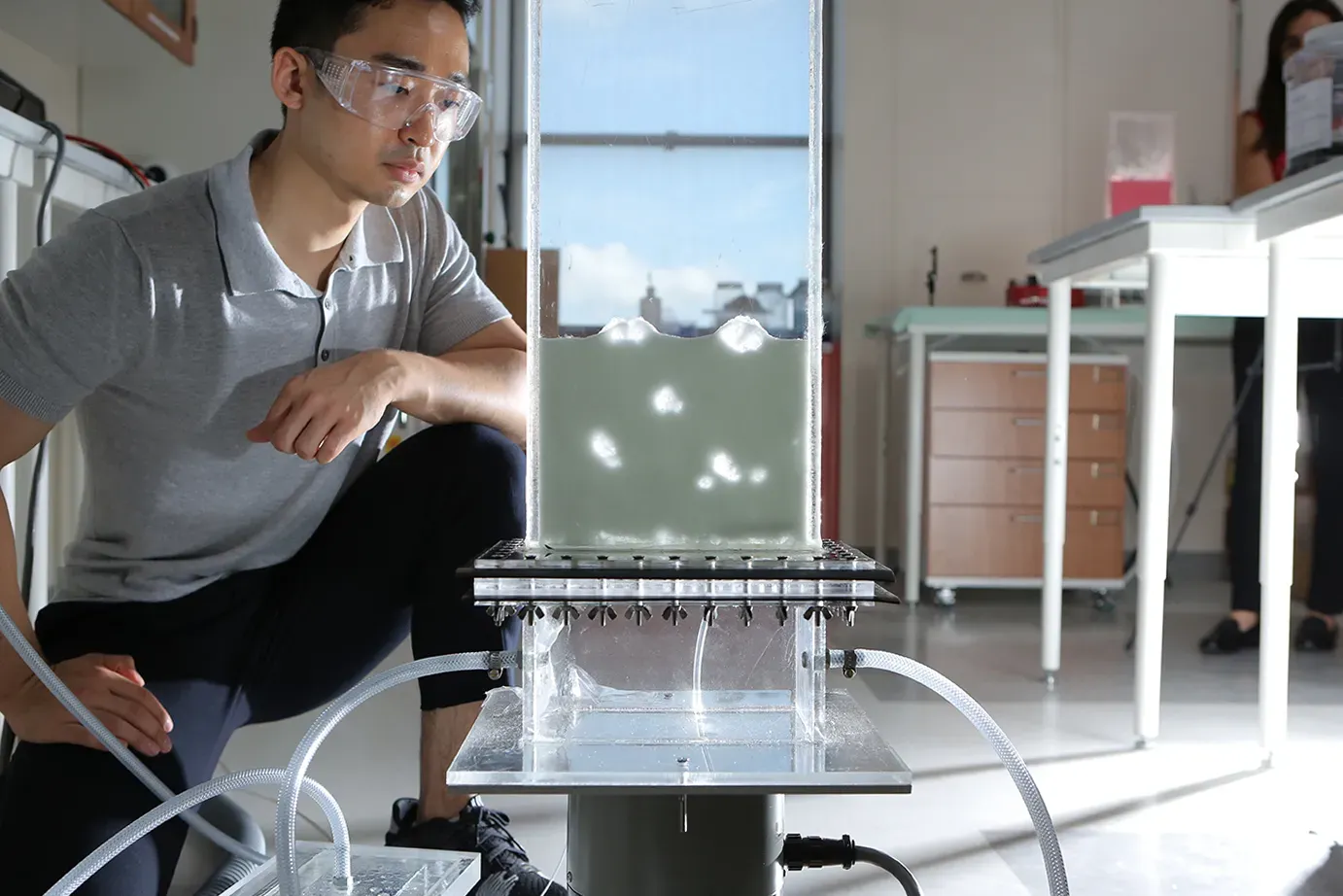researcher reviewing research project