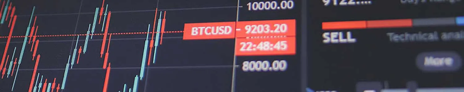 screen with financial data and chart