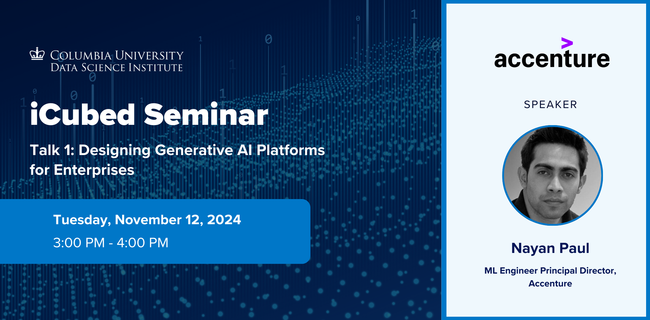 iCubed Seminar: Nayan Paul, Accenture (Talk 1: Designing Generative AI