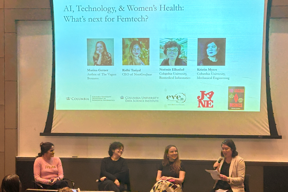 panel of four women in lecture room