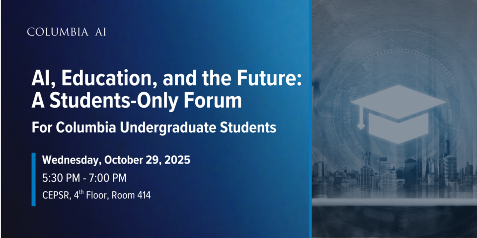 AI for Education Undergraduate Town Hall Flyer